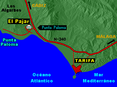 Término municipal de Tarifa (Cádiz) y Costa de la Luz.